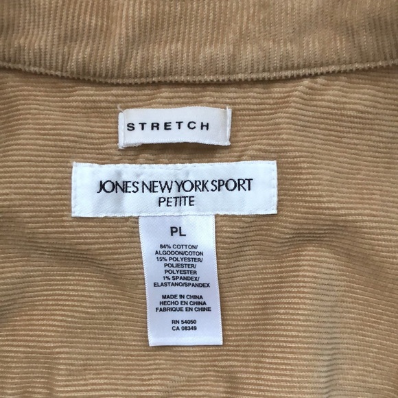 Jones New York Corduroy Stretch Jacket Size PL - Picture 2 of 4
